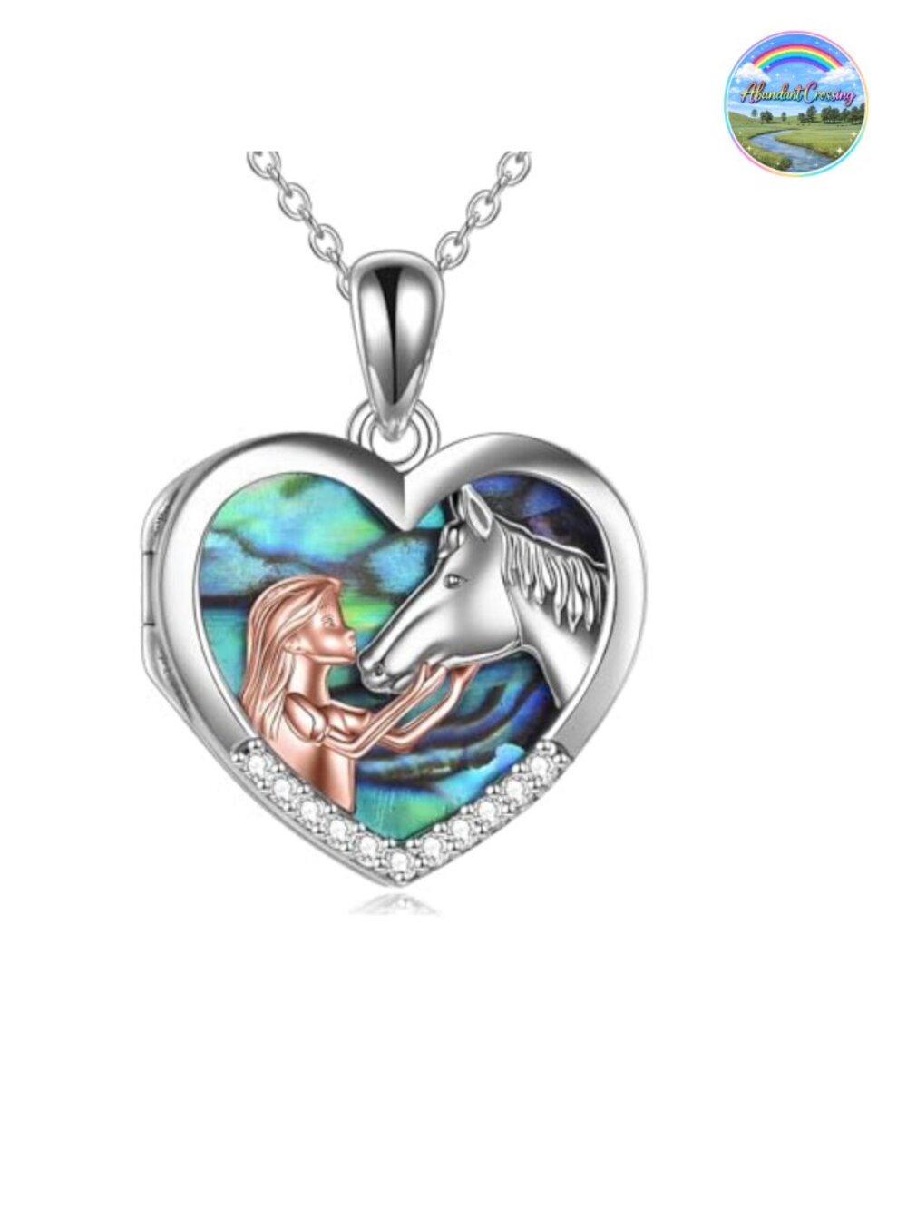 925 Sterling Silver Horse Pendant Necklace Women Gift